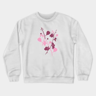 Blush Pink Floral Vine Doodle Crewneck Sweatshirt